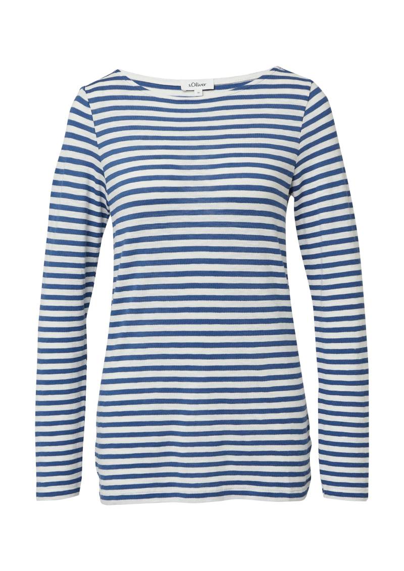 s.Oliver - T-Shirt blau|weiß - Gr. - 44 von s.Oliver
