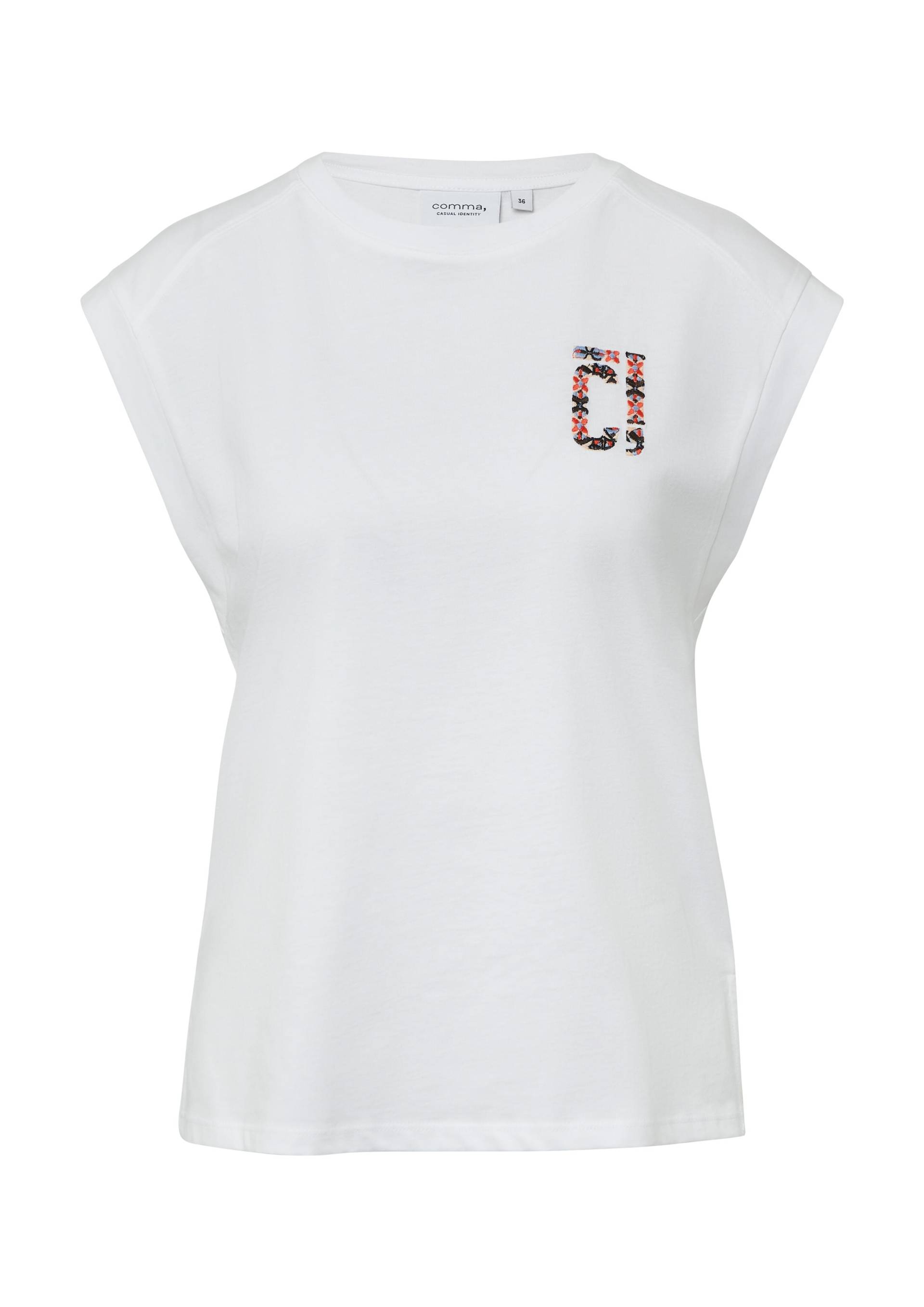 comma casual identity - T-Shirt weiß - Gr. - 38 von comma casual identity