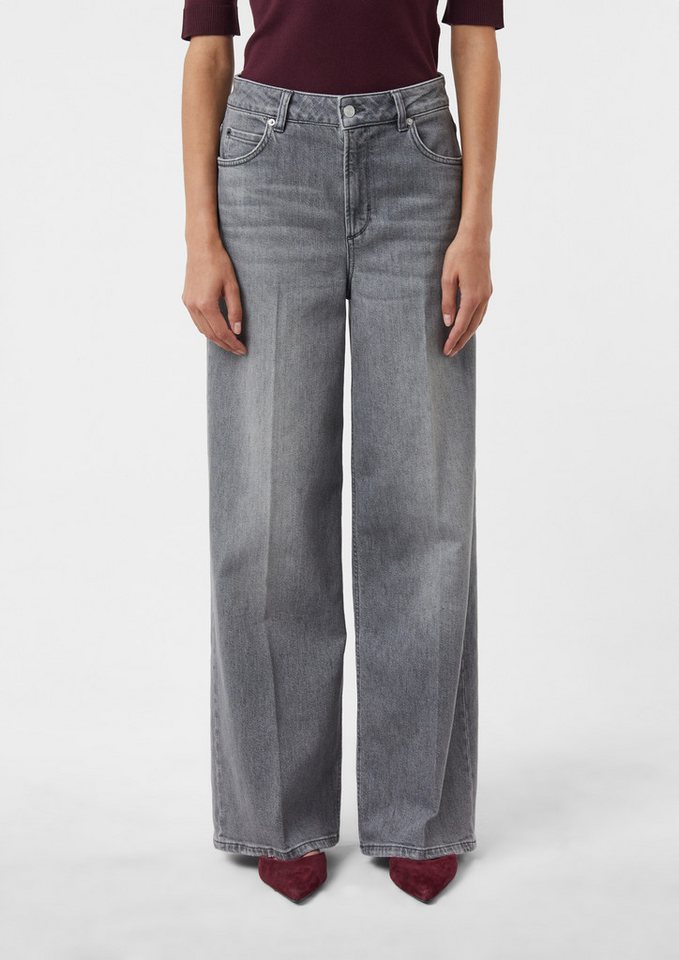 comma casual identity Weite Jeans mit Waschung und Stretch von comma casual identity