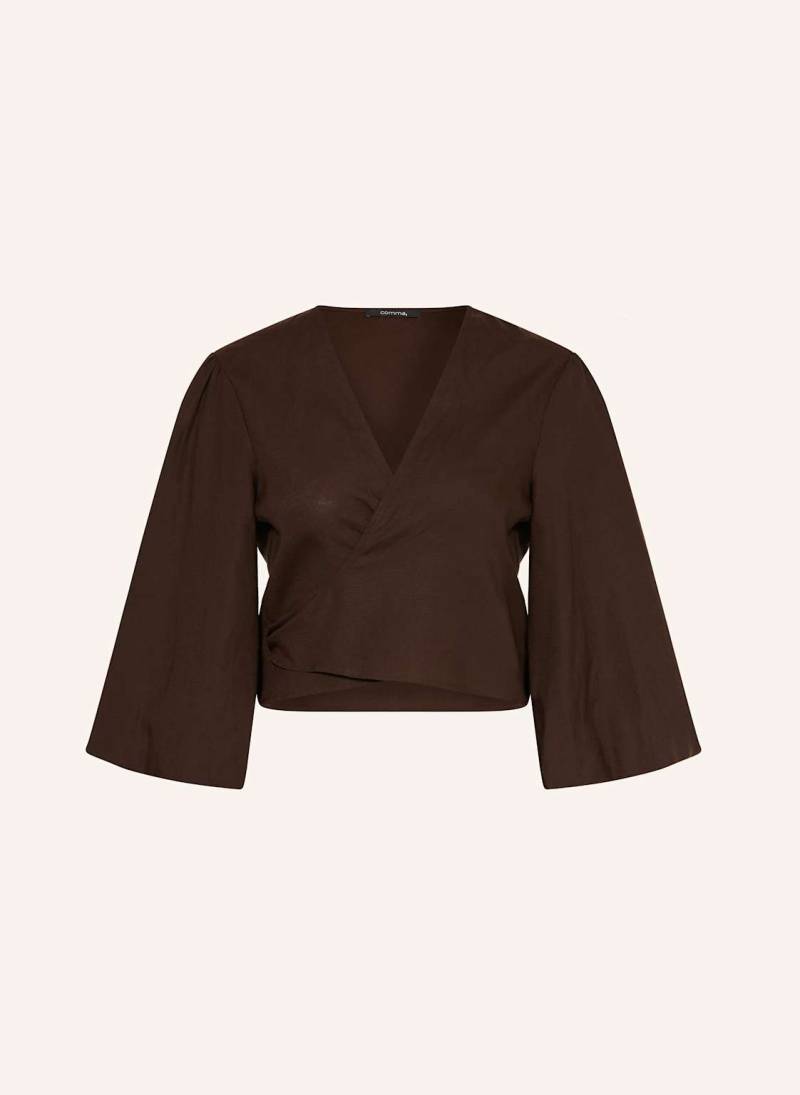 Comma Bluse Mit 3/4-Arm braun von comma