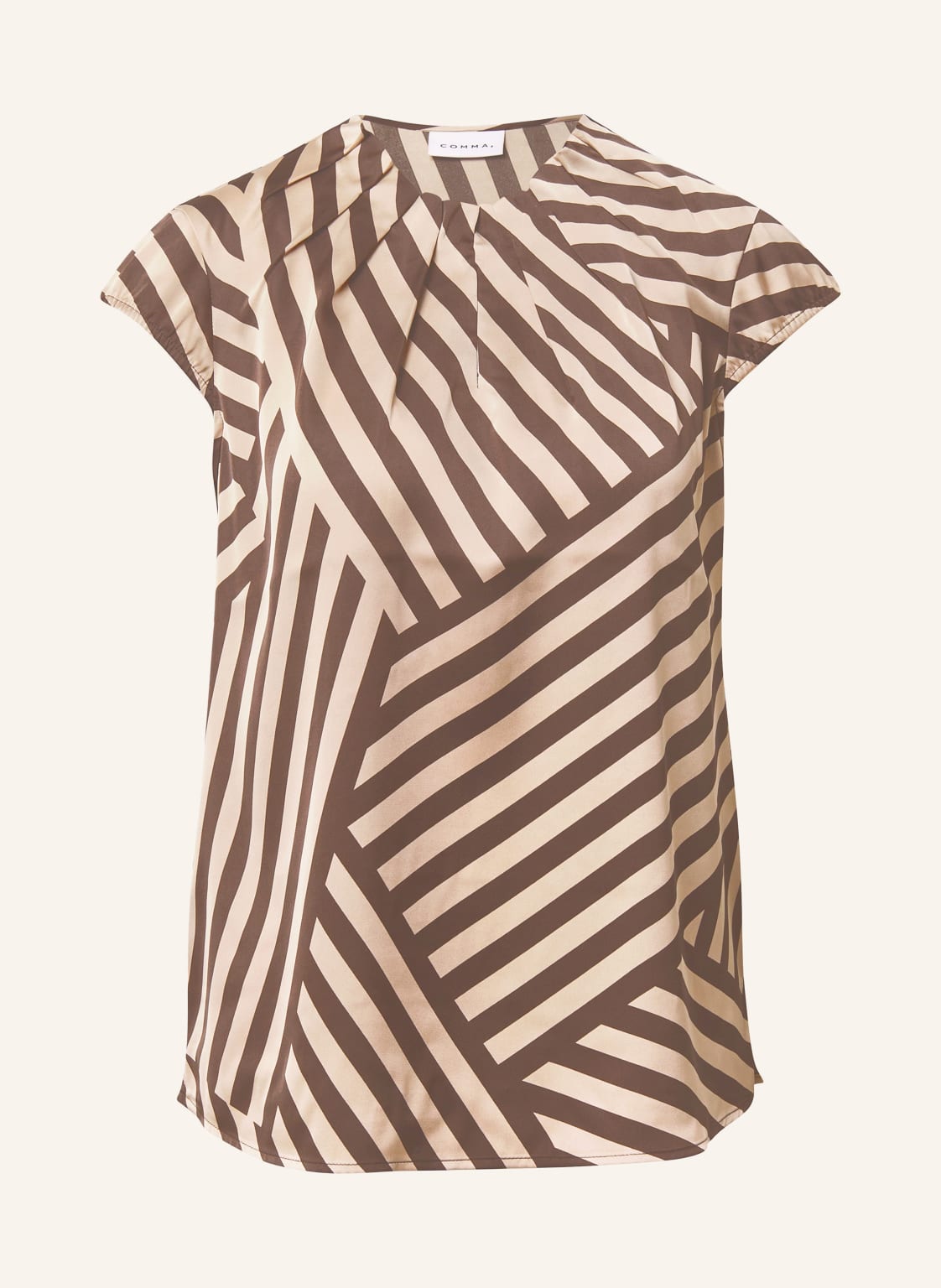 Comma Blusenshirt Aus Satin braun von comma