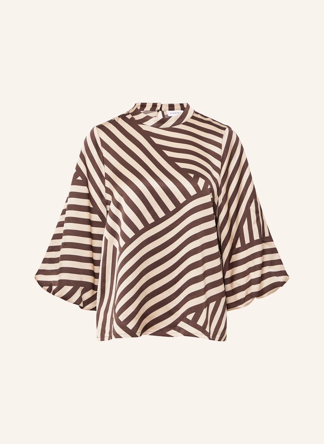 Comma Blusenshirt Aus Satin braun von comma