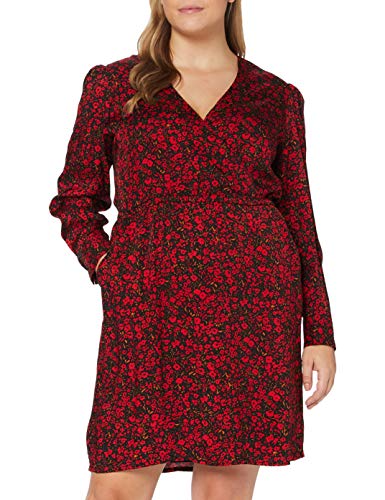 Comma Damen Kleid kurz, Rot (31A9), 34 von comma