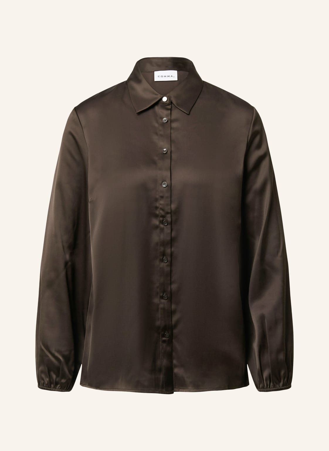 Comma Hemdbluse Aus Satin braun von comma