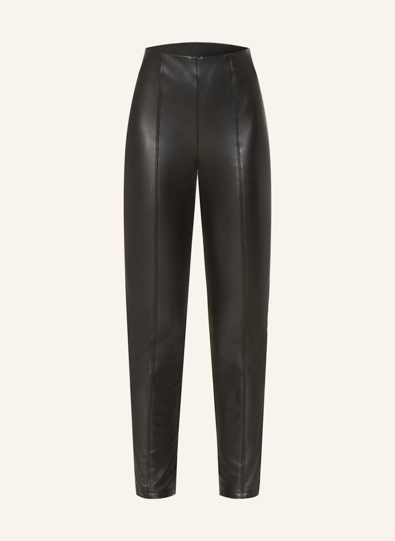 Comma Leggings In Lederoptik schwarz von comma