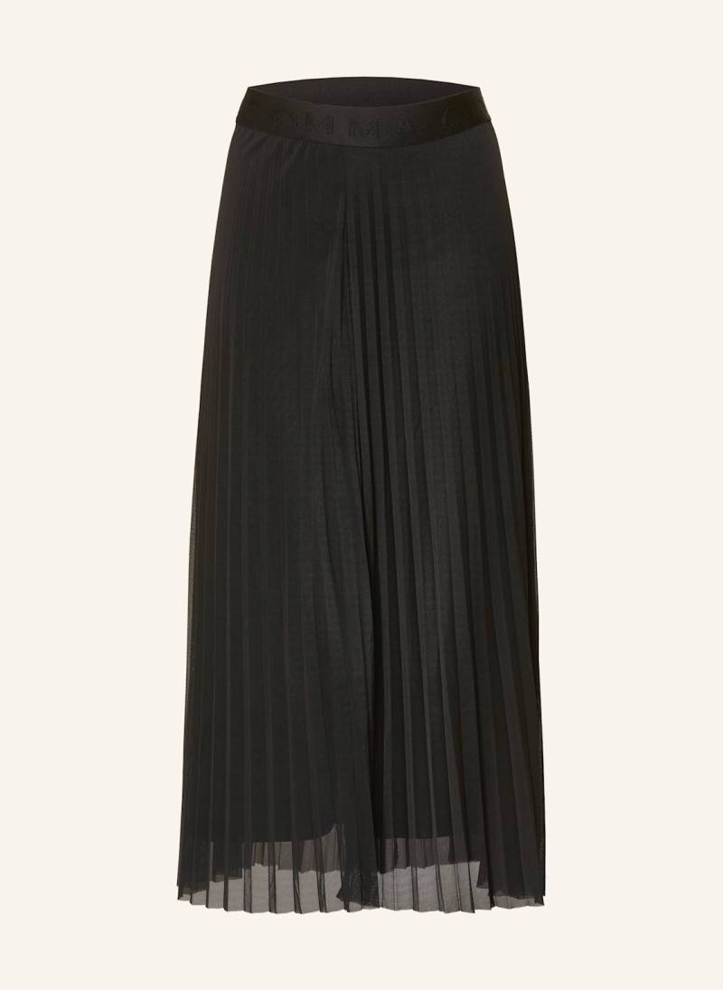 Comma Mesh-Rock Mit Plissees schwarz von comma