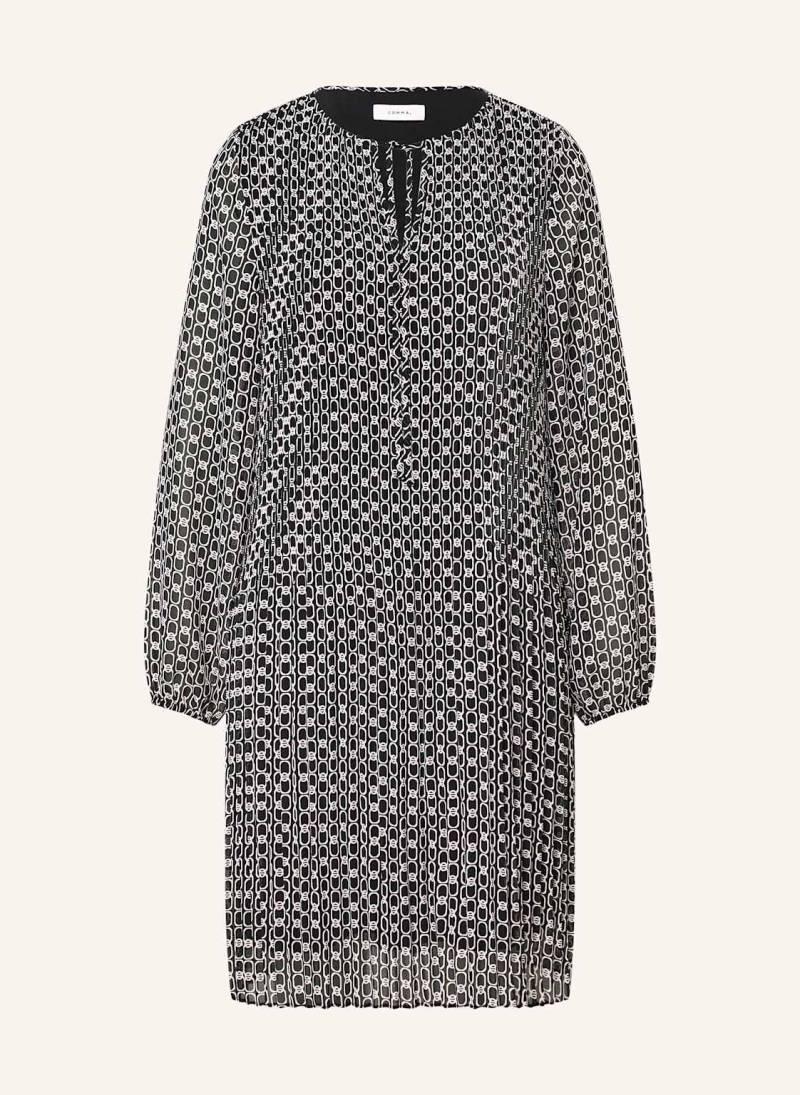 Comma Plisseekleid schwarz von comma