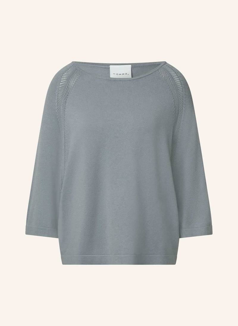 Comma Pullover Mit 3/4-Arm blau von comma