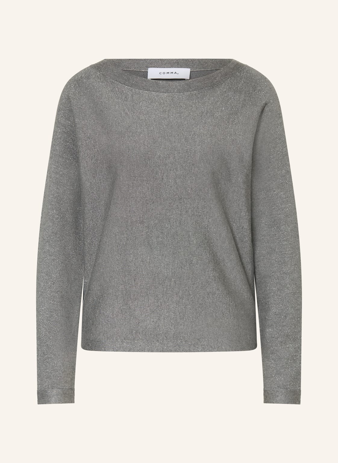 Comma Pullover Mit Glitzergarn grau von comma
