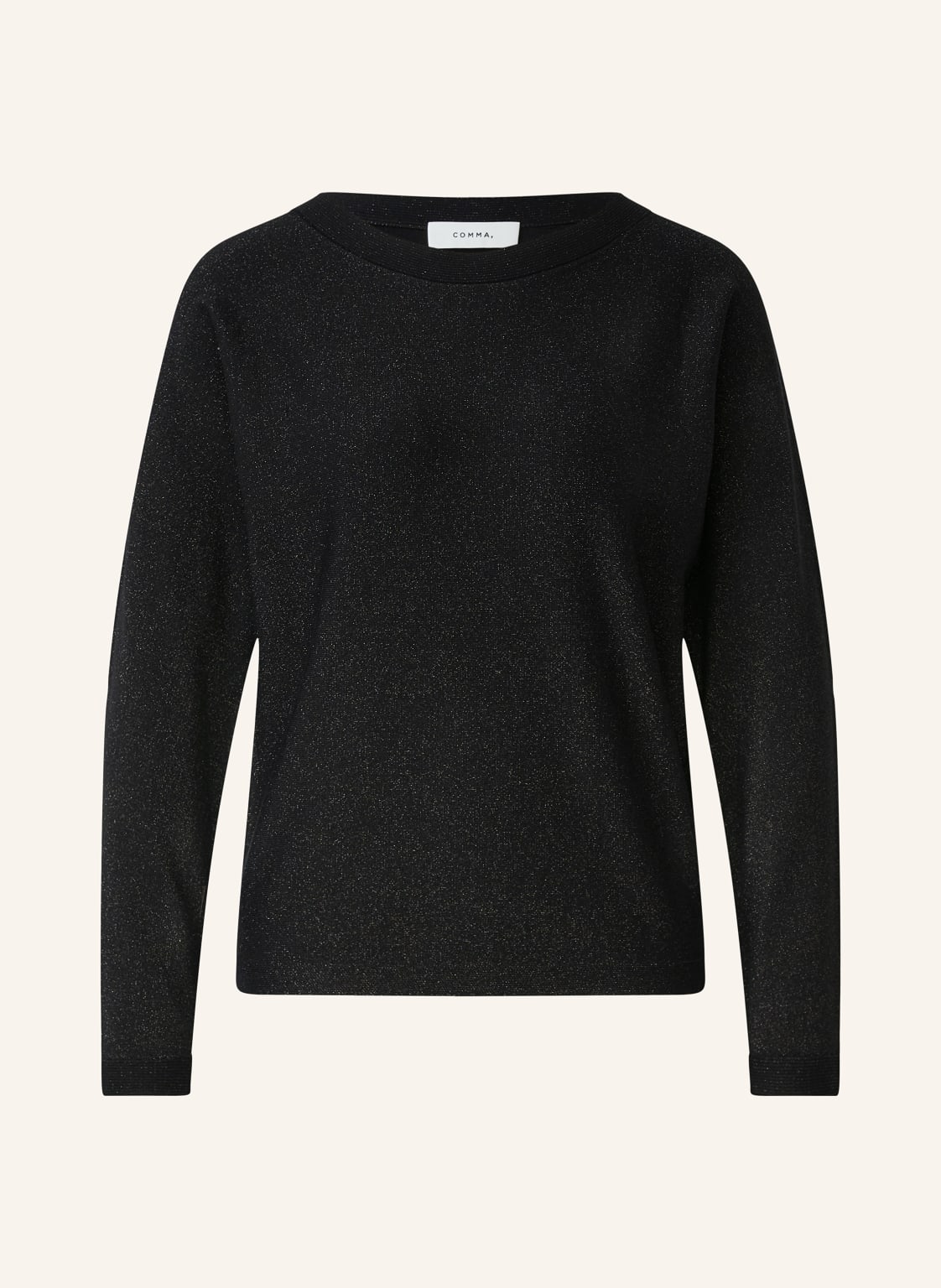 Comma Pullover Mit Glitzergarn schwarz von comma