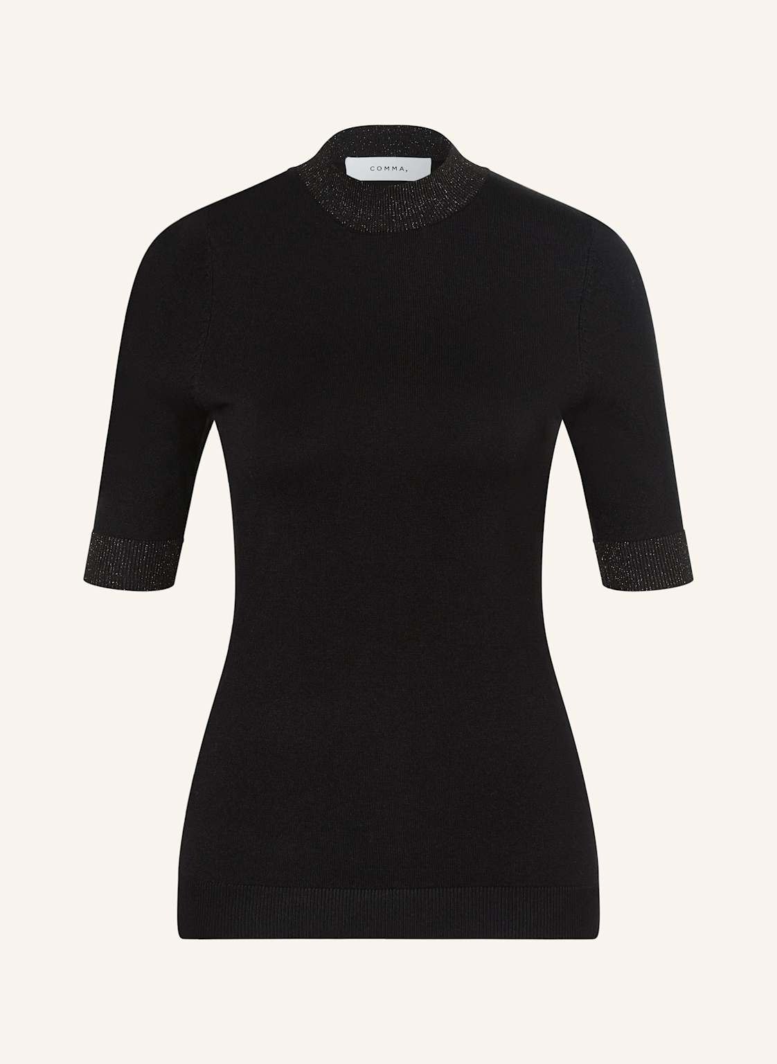 Comma Pullover Mit Glitzergarn schwarz von comma
