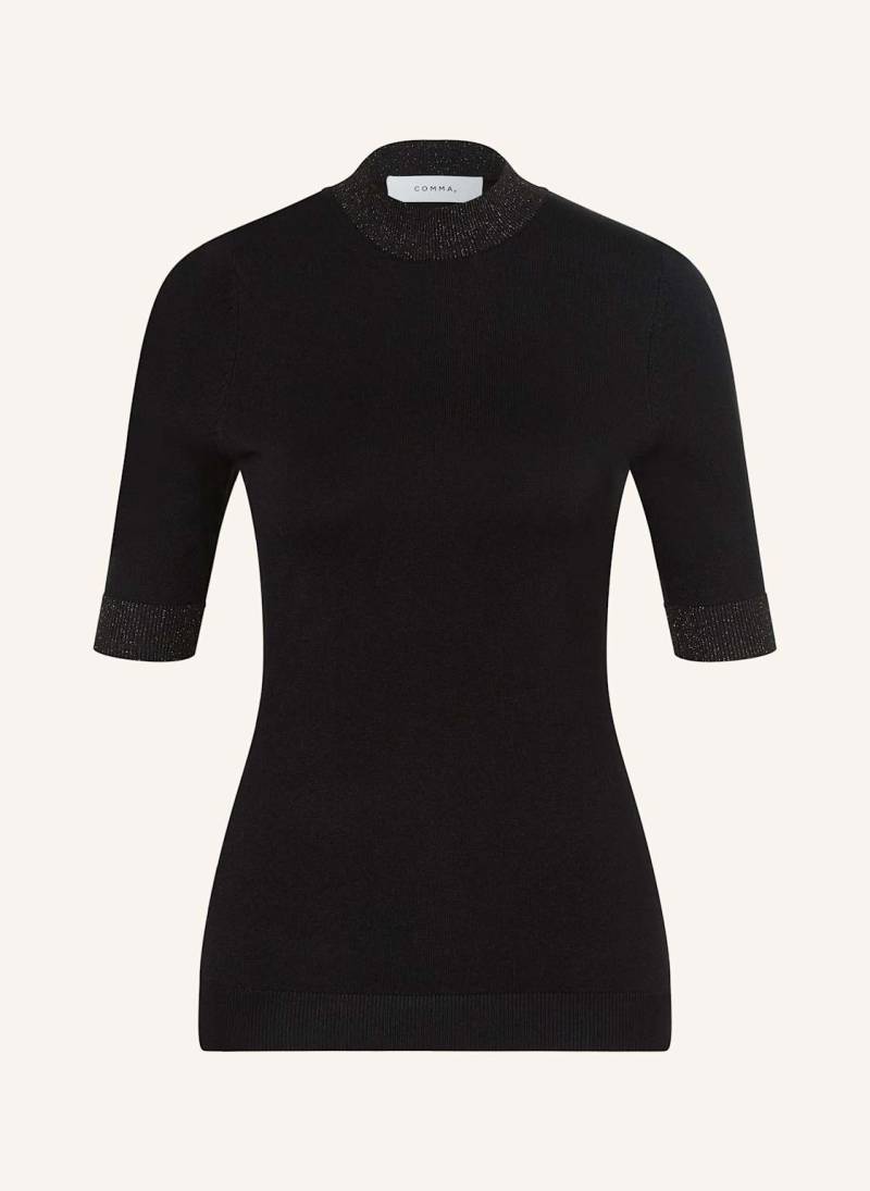 Comma Pullover Mit Glitzergarn schwarz von comma