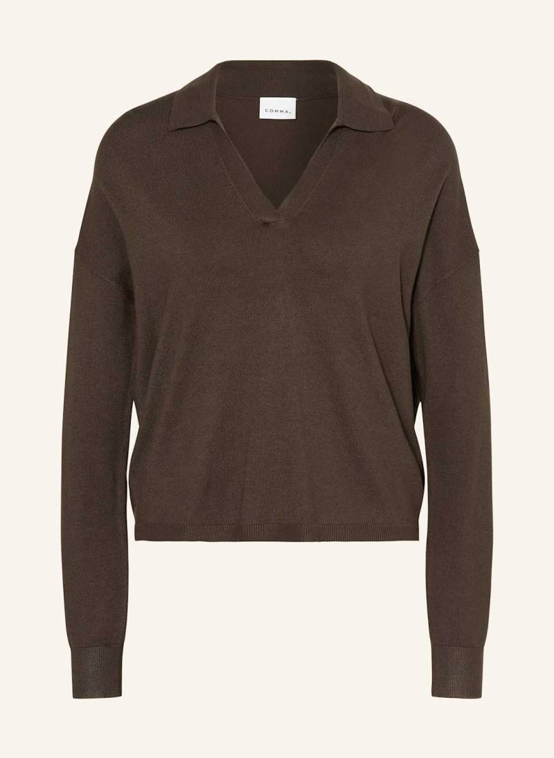 Comma Pullover braun von comma