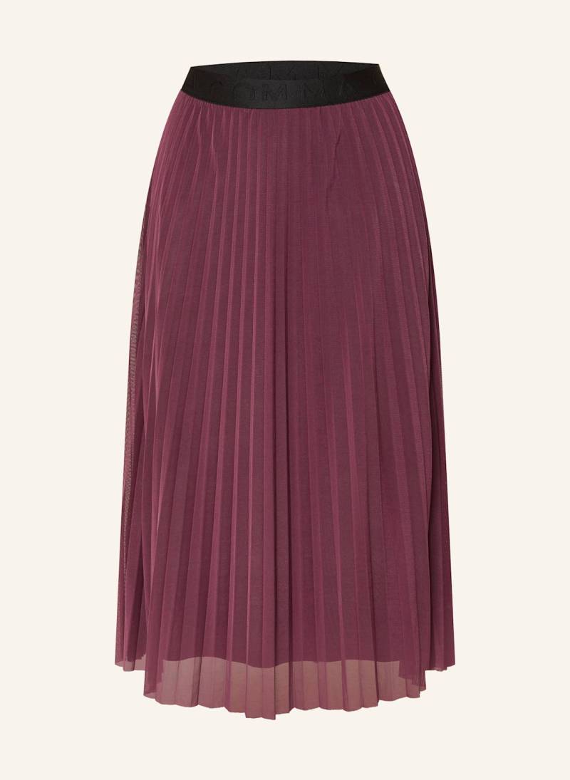 Comma Plisseerock Aus Mesh rot von comma