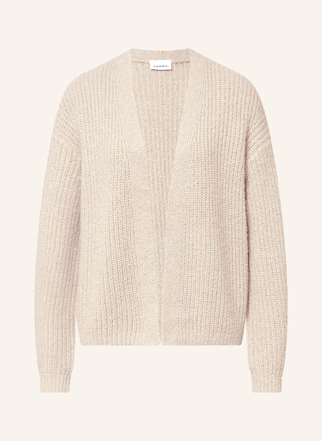 Comma Strickhülle Mit Glitzergarn beige von comma