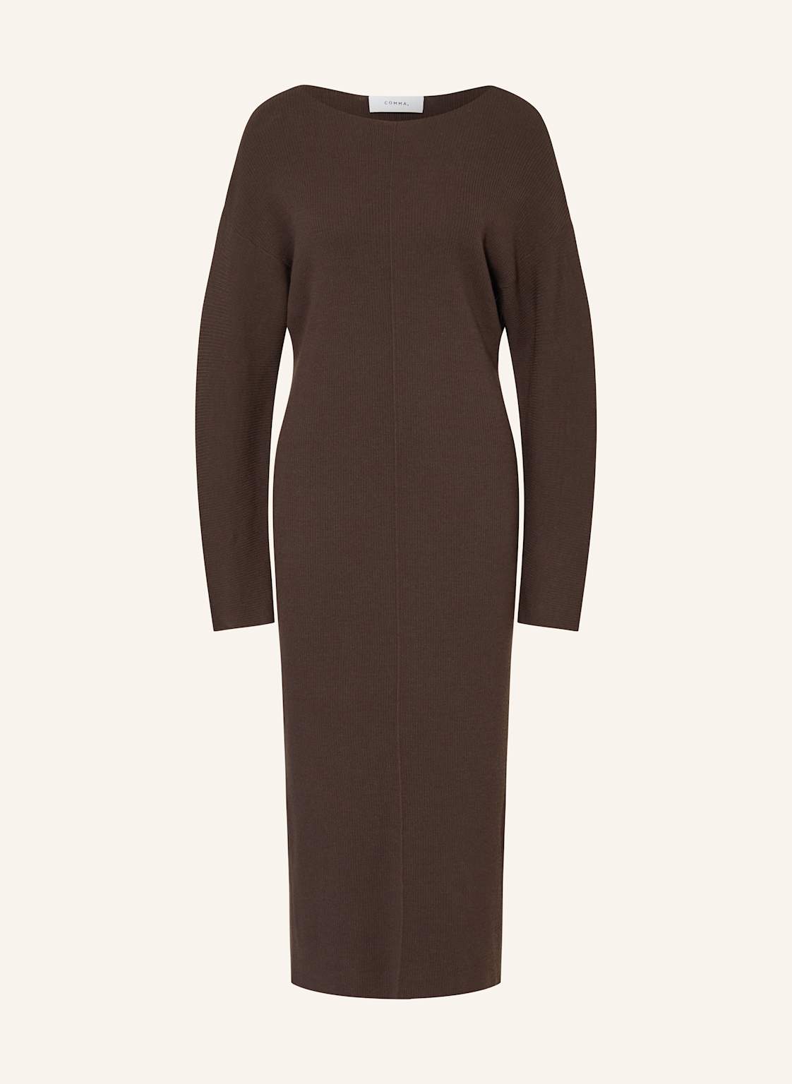 Comma Strickkleid braun von comma