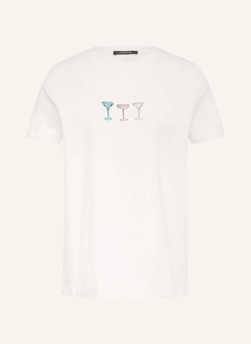 Comma T-Shirt Mit Schmucksteinen weiss von comma