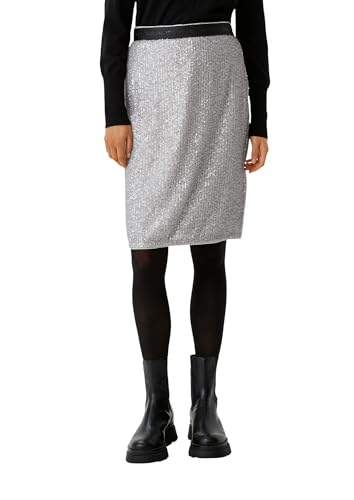 Midi-Chiffon-Rock mit Pailletten von comma