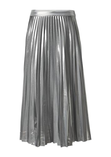Plissee-Rock mit Metallic-Effekt Silber 38 von comma