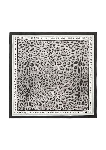 Seidentuch mit Leo-Print schwarz ONESIZE von comma