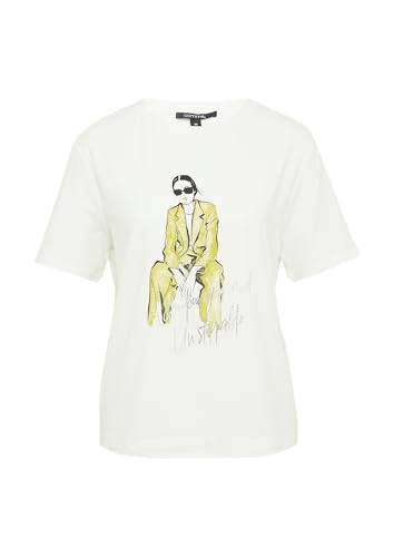 T-Shirt im Relaxed Fit mit Frontprint weiß 42 von comma
