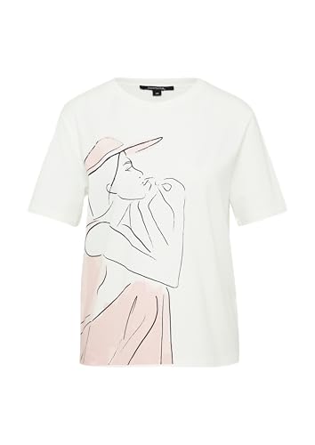 T-Shirt im Relaxed Fit mit Frontprint weiß 48 von comma