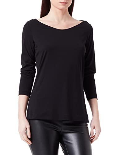 comma Damen 60.2.61.17.172.2127559 T-Shirt, 9999 schwarz, 38 von comma