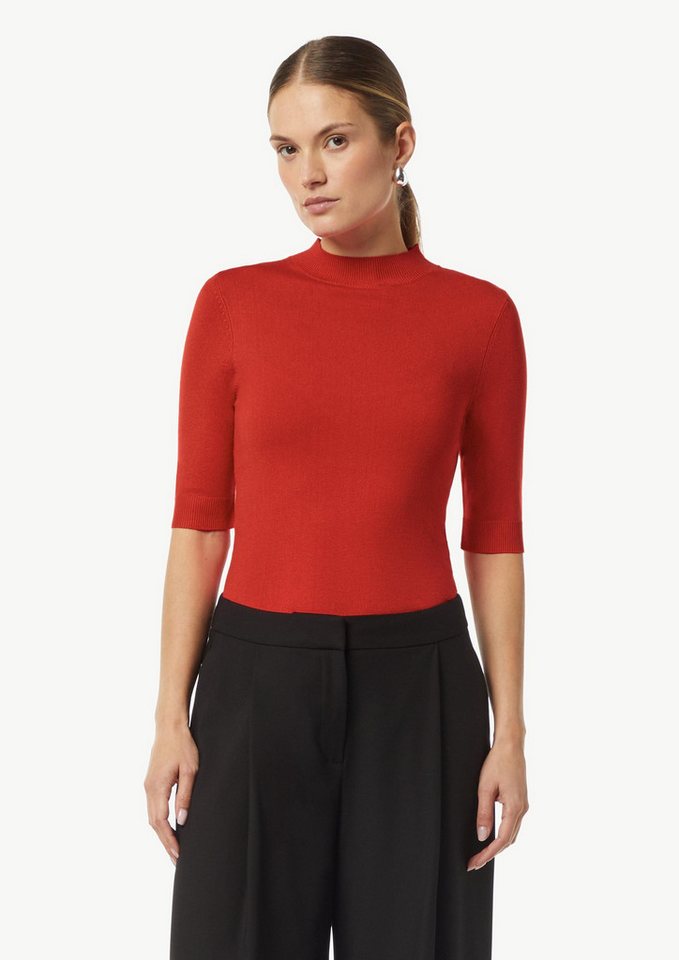 comma 3/4 Arm-Pullover Strickpullover Feinstrickpullover mit Rippblende von comma