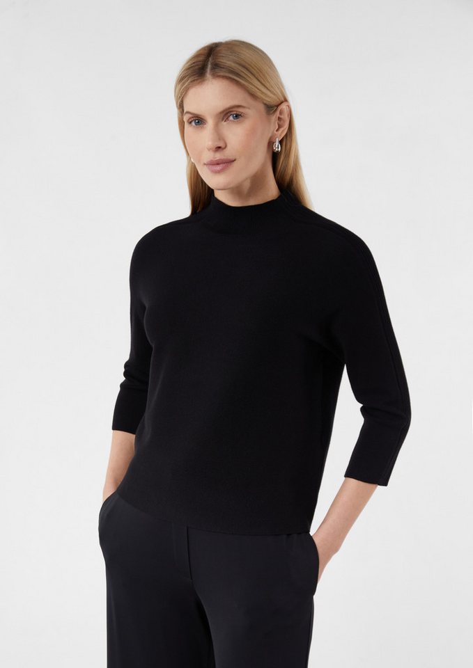 comma 3/4 Arm-Pullover Strickpullover Strickpullover aus Viskosemix mit Stehkragen von comma