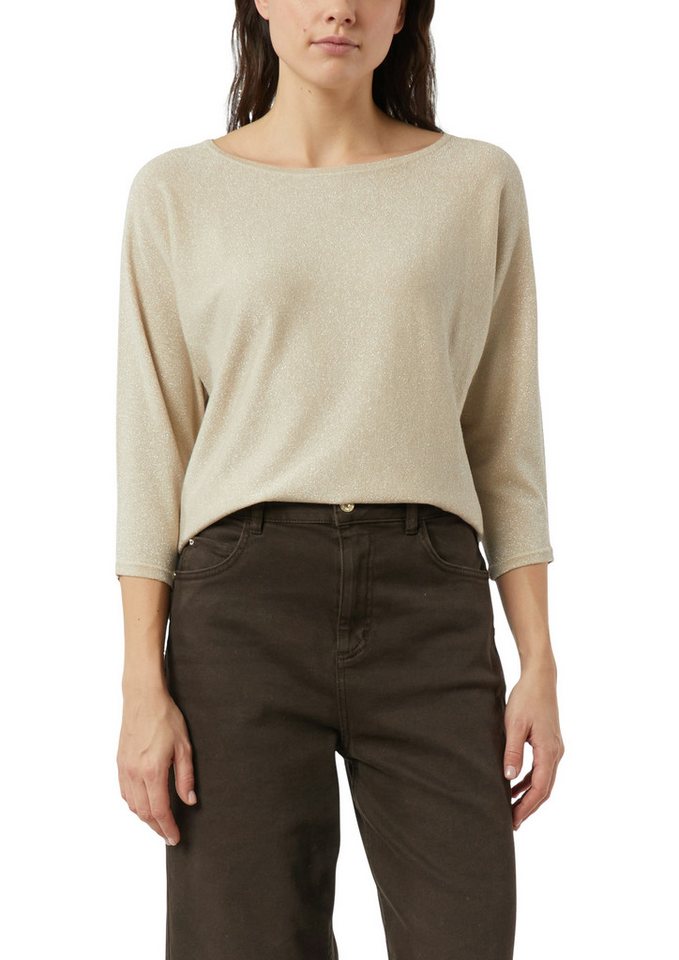 comma 3/4 Arm-Pullover mit Glitzerdetails von comma