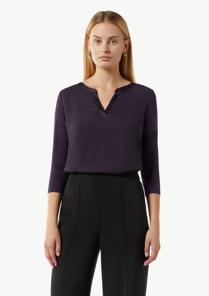 comma 3/4-Arm-Shirt T-Shirt Shirt mit Satinblende im Fabricmix comma 3/4-Arm-Shirt T-Shirt Shirt mit Satinblende im Fabricmix von comma