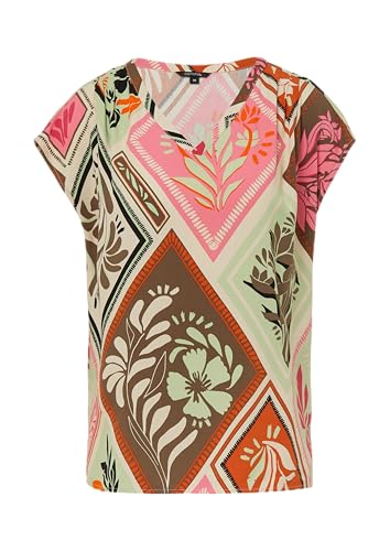 comma Ärmellose Visikose-Bluse mit All-Over-Print pink 46 von comma