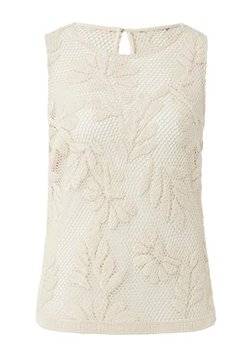 Comma Ärmelloses Häkel-Top mit floralem Muster beige 40 von Comma