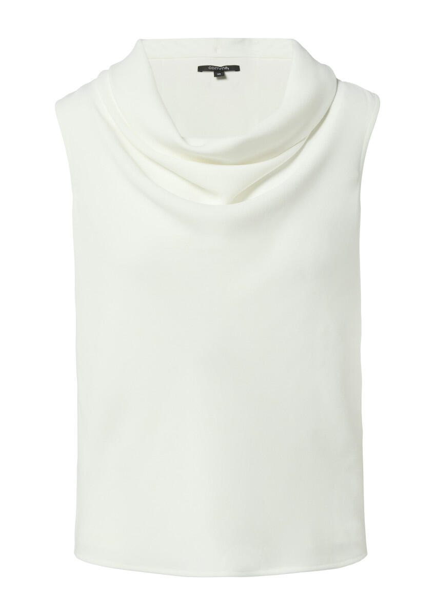 comma - Ärmelloses Jersey-Shirt weiß - Gr. - 34 von comma