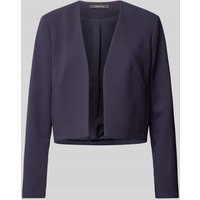 comma Blazer in unifarbenem Design in Marine, Größe 44 von comma