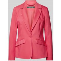comma Blazer in unifarbenem Design mit Pattentaschen in Pink, Größe 44 von comma