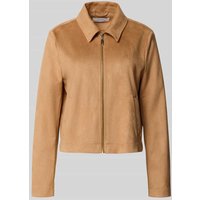 comma Blazer mit Hemdblusenkragen in Camel, Größe 40 von comma