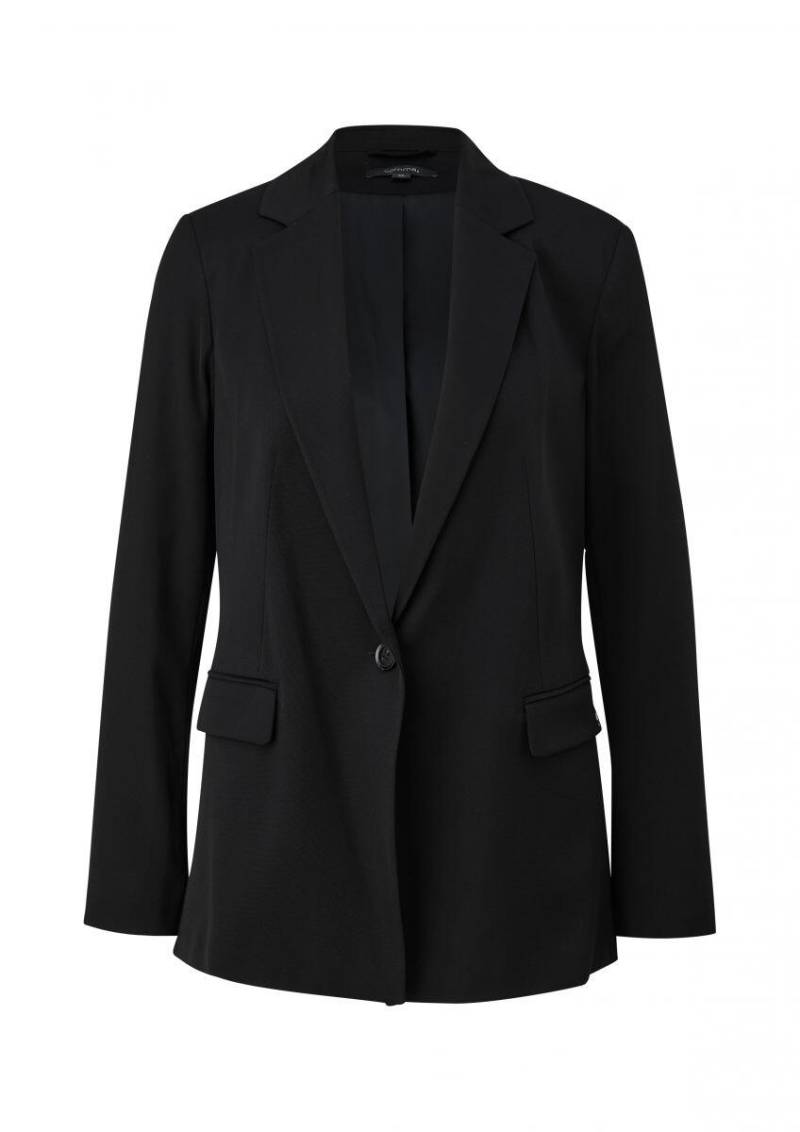 comma - Blazer mit Satinfutter schwarz - Gr. - 34 von comma