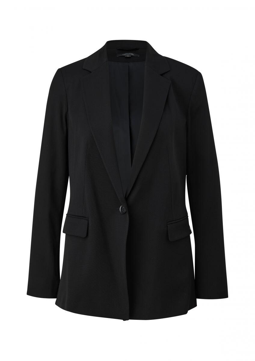 comma - Blazer mit Satinfutter schwarz - Gr. - 42 von comma