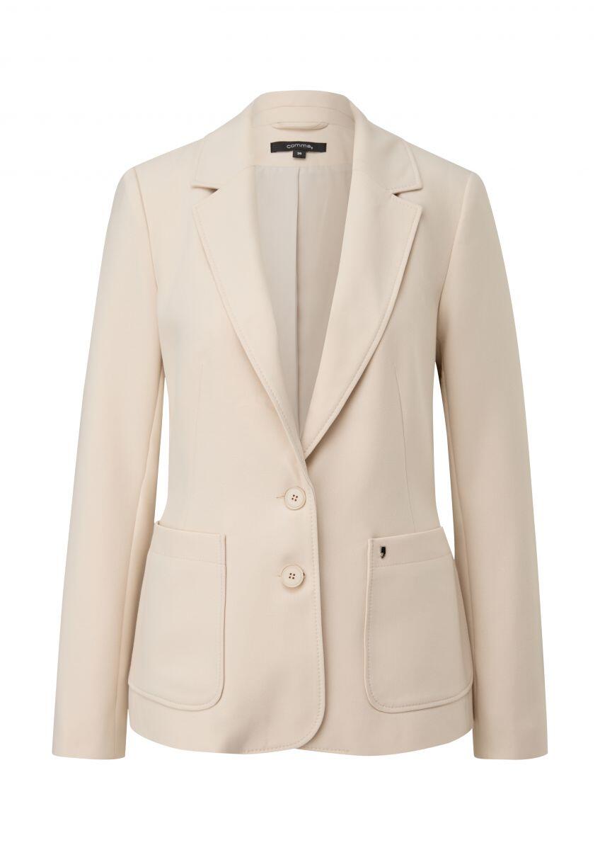 comma - Blazer mit leichtem Futter beige - Gr. - 46 von comma