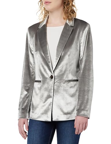 comma Damen 2142204 Blazer, 0010 Silber, 44 von comma