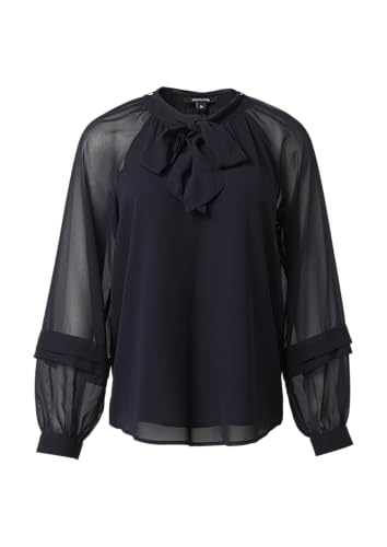 comma Chiffonbluse mit Abnehmbarer Schluppe Navy 38 von comma