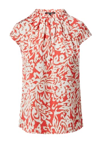 comma Gemusterte, hochgeschlossene Bluse aus Satin pink 36 von Comma