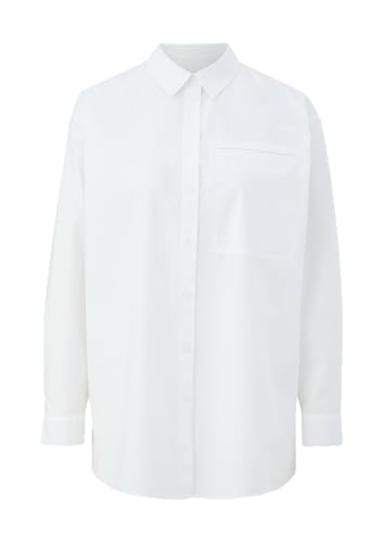 comma Damen 2136395 Bluse, 0100 weiß, 38 von comma