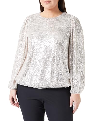 comma Damen 2139363 Bluse, 80L1 Creme, 40 von comma