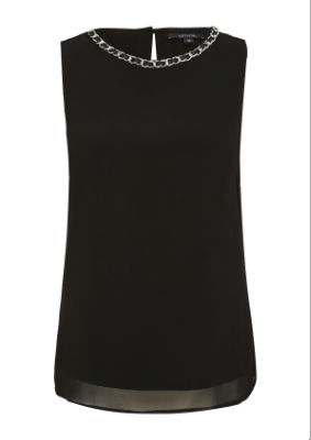 comma Bluse ärmellos - schwarz - 46 von comma