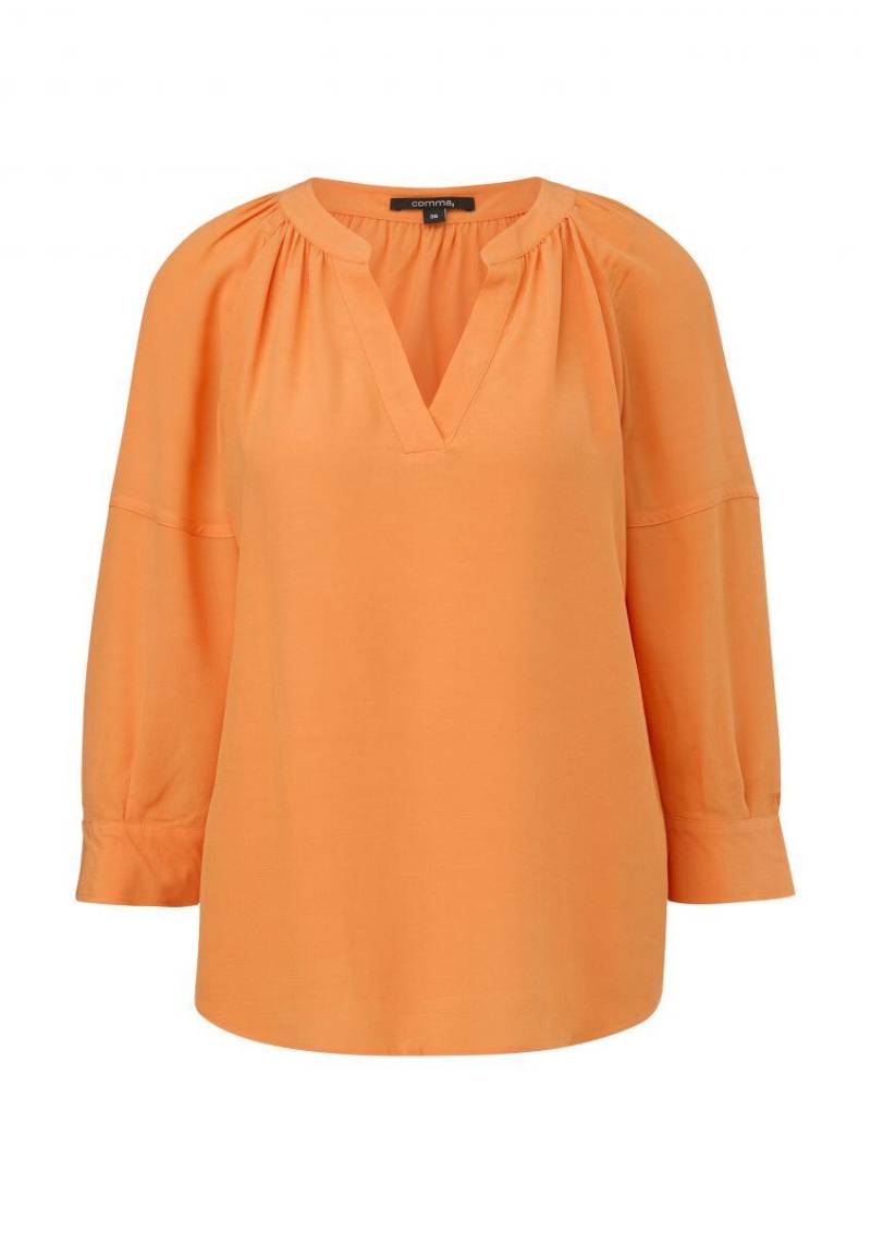comma - Bluse aus Crêpe orange - Gr. - 38 von comma