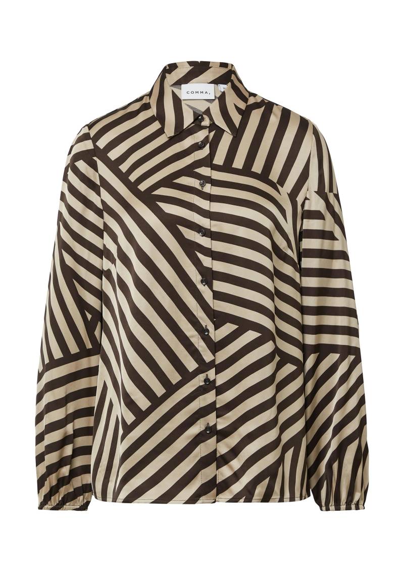 comma - Bluse braun|beige - Gr. - 38 von comma