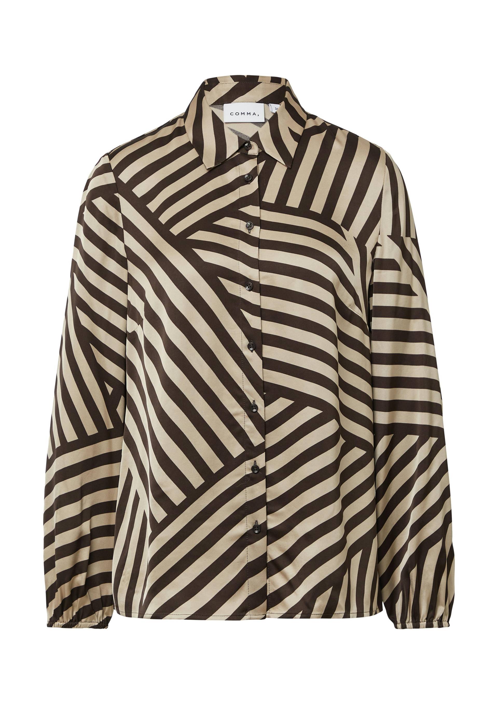 comma - Bluse braun|beige - Gr. - 40 von comma