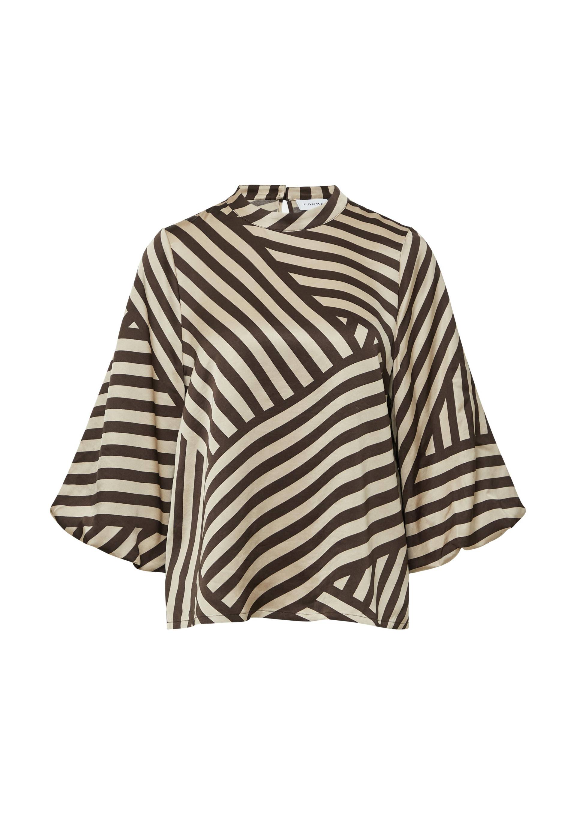 comma - Bluse braun|beige - Gr. - 46 von comma